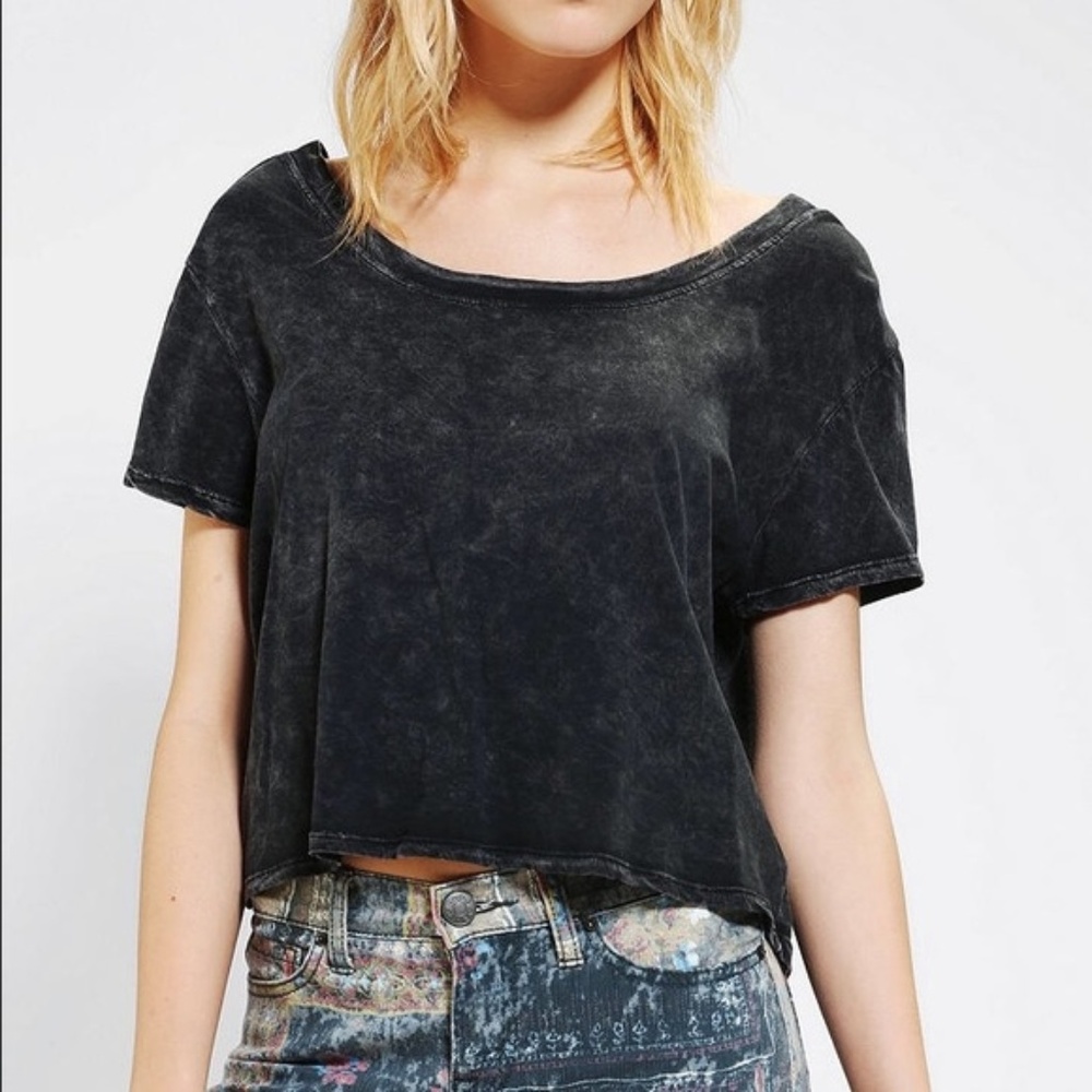 Urban Outfitters Acid Wash Truly Madly Deeply Crop